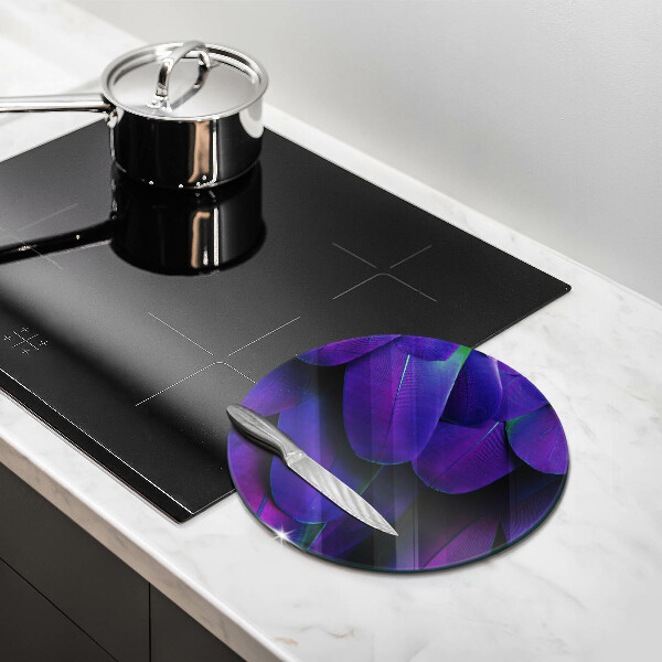 Kuchynská doska veľká zo skla Neónové pierka