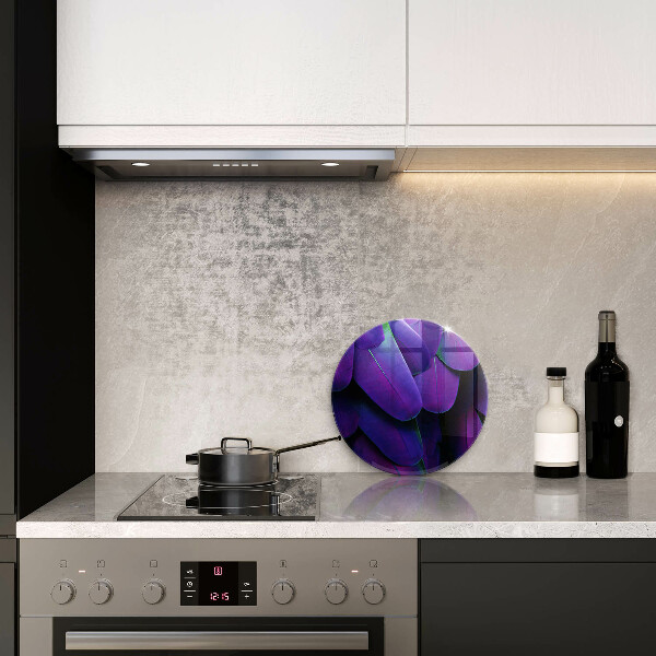 Kuchynská doska veľká zo skla Neónové pierka