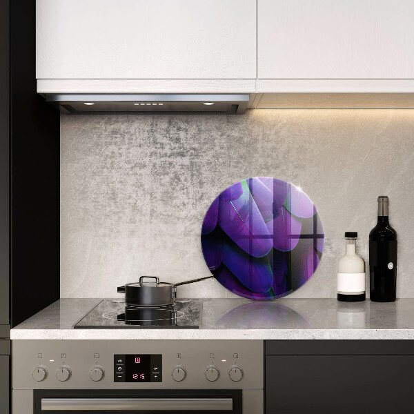 Kuchynská doska veľká zo skla Neónové pierka