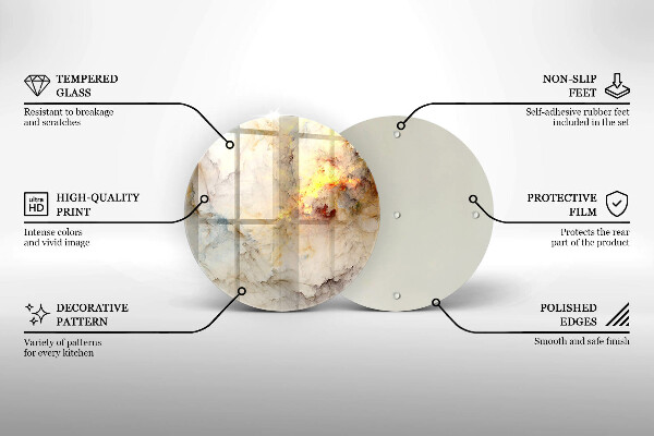 Kuchynská doska zo skla Textúra mramoru so zlatom