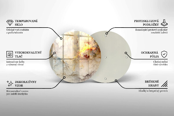 Kuchynská doska zo skla Textúra mramoru so zlatom