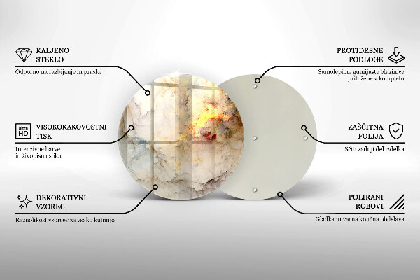 Kuchynská doska zo skla Textúra mramoru so zlatom