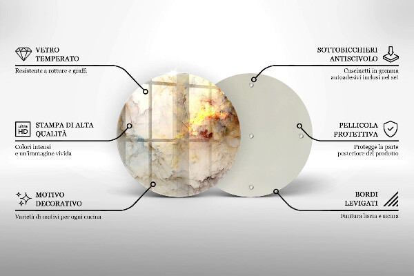Kuchynská doska zo skla Textúra mramoru so zlatom