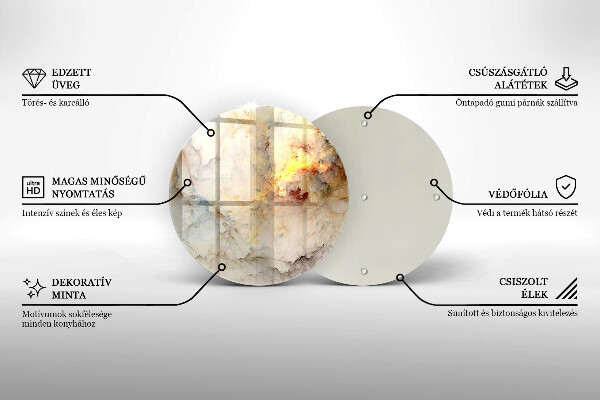 Kuchynská doska zo skla Textúra mramoru so zlatom