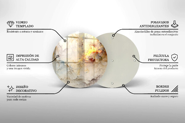 Kuchynská doska zo skla Textúra mramoru so zlatom