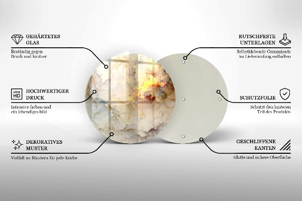 Kuchynská doska zo skla Textúra mramoru so zlatom