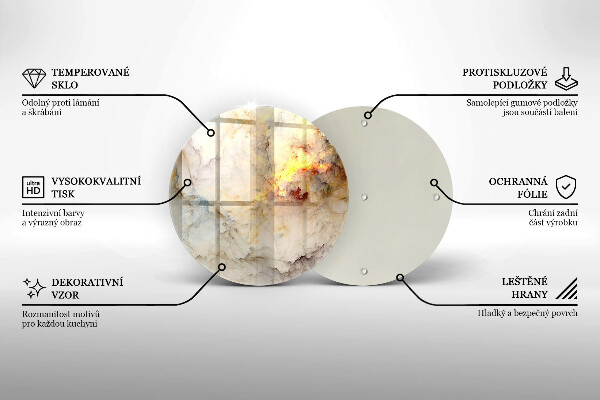 Kuchynská doska zo skla Textúra mramoru so zlatom