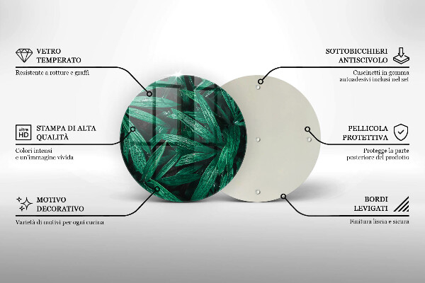 Kuchynská doska zo skla Listy rastlín