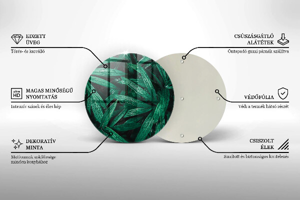 Kuchynská doska zo skla Listy rastlín