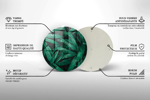 Kuchynská doska zo skla Listy rastlín