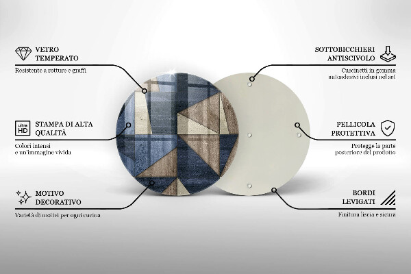 Kuchynská doska zo skla Geometrická abstrakcia