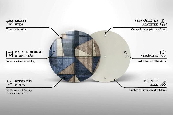 Kuchynská doska zo skla Geometrická abstrakcia