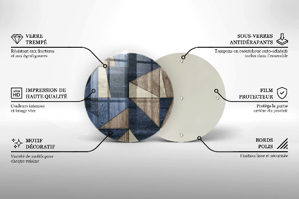 Kuchynská doska zo skla Geometrická abstrakcia