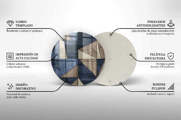Kuchynská doska zo skla Geometrická abstrakcia