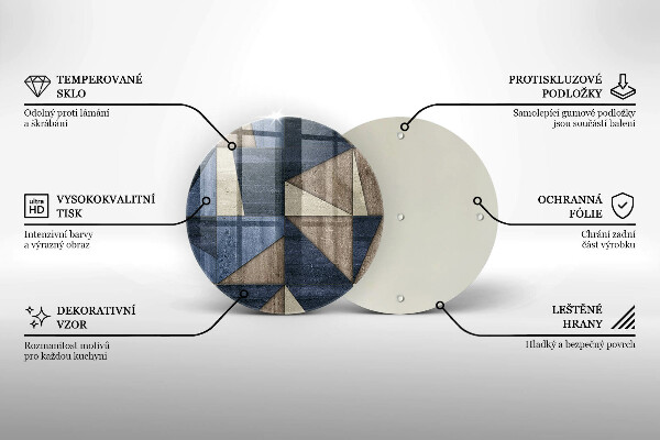 Kuchynská doska zo skla Geometrická abstrakcia