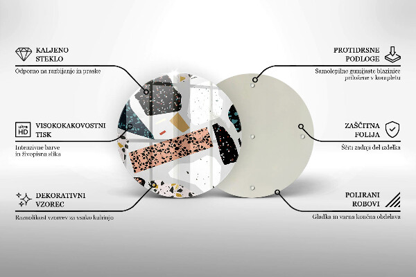 Kuchynská doska zo skla Kamenina