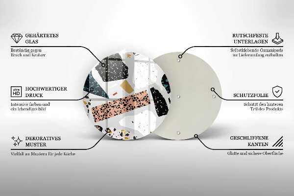 Kuchynská doska zo skla Kamenina