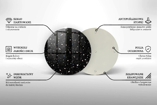 Kuchynská doska zo skla Tmavá kamenina