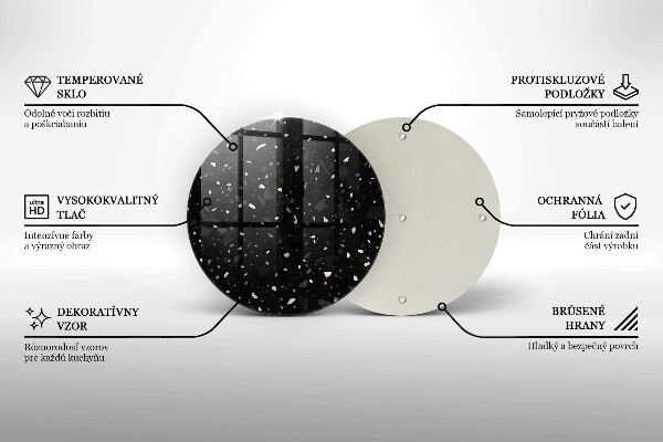 Kuchynská doska zo skla Tmavá kamenina