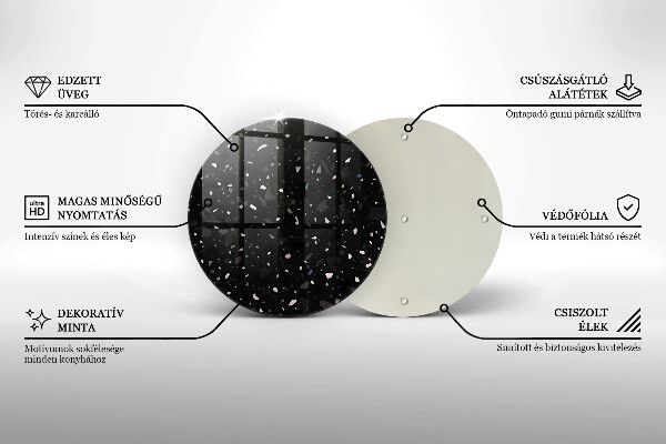 Kuchynská doska zo skla Tmavá kamenina