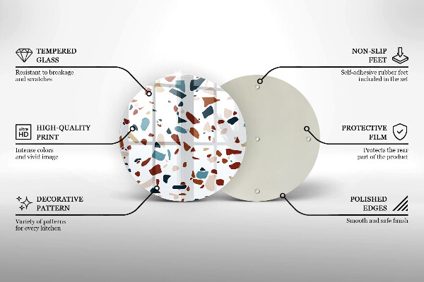 Kuchynská doska zo skla Dekoratívny kameň