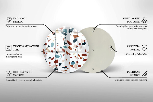 Kuchynská doska zo skla Dekoratívny kameň