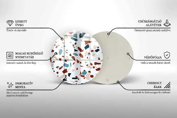 Kuchynská doska zo skla Dekoratívny kameň