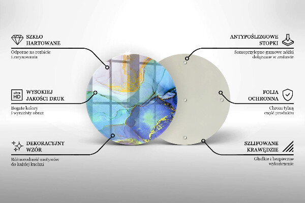 Kuchynská doska zo skla Prasknutý zlatý kameň