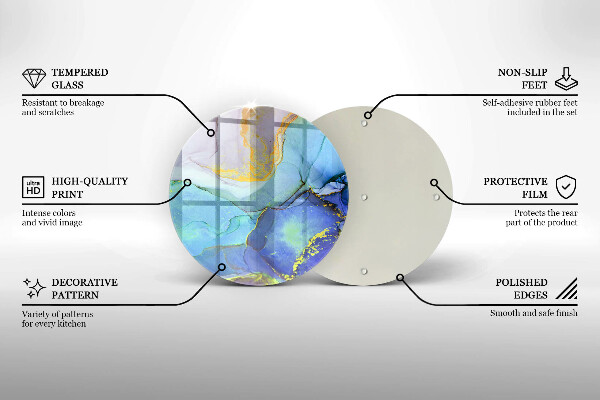 Kuchynská doska zo skla Prasknutý zlatý kameň