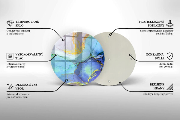 Kuchynská doska zo skla Prasknutý zlatý kameň