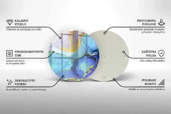 Kuchynská doska zo skla Prasknutý zlatý kameň