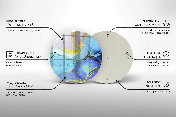 Kuchynská doska zo skla Prasknutý zlatý kameň