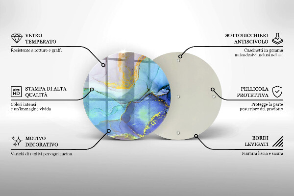 Kuchynská doska zo skla Prasknutý zlatý kameň
