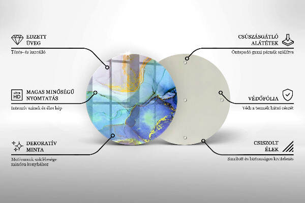 Kuchynská doska zo skla Prasknutý zlatý kameň