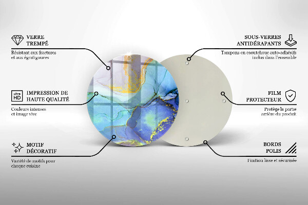 Kuchynská doska zo skla Prasknutý zlatý kameň