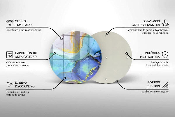 Kuchynská doska zo skla Prasknutý zlatý kameň