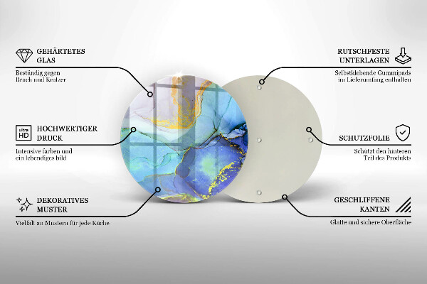 Kuchynská doska zo skla Prasknutý zlatý kameň