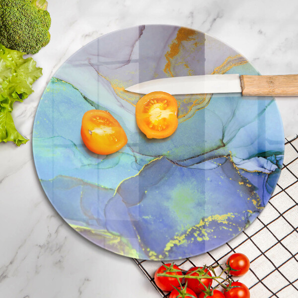 Kuchynská doska zo skla Prasknutý zlatý kameň