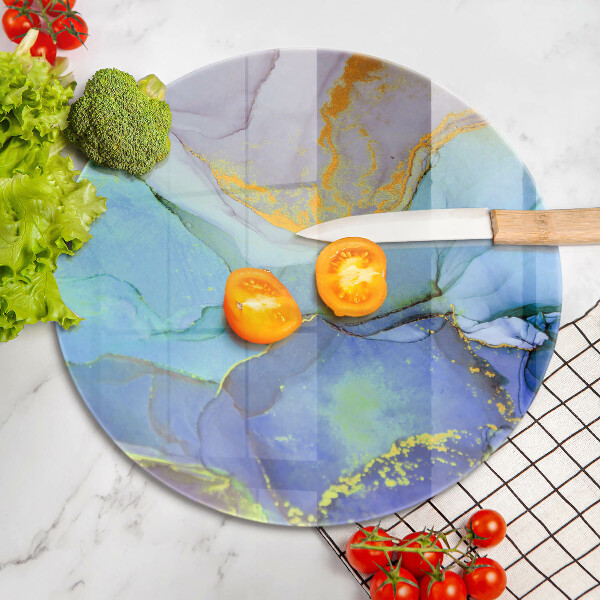 Kuchynská doska zo skla Prasknutý zlatý kameň