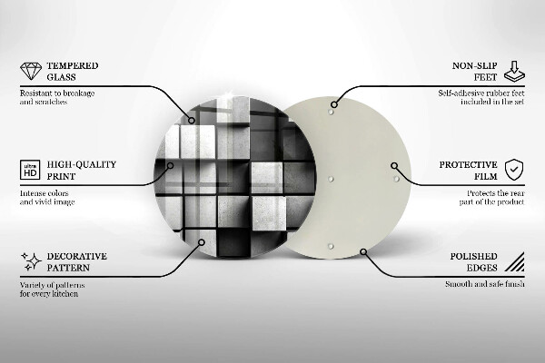 Kuchynská doska zo skla 3D geometria pozadia