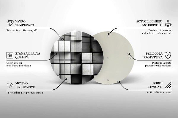Kuchynská doska zo skla 3D geometria pozadia