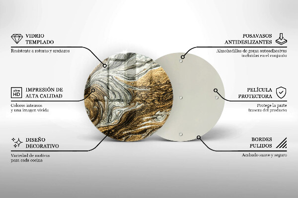 Kuchynská doska zo skla Bohatá abstrakcia