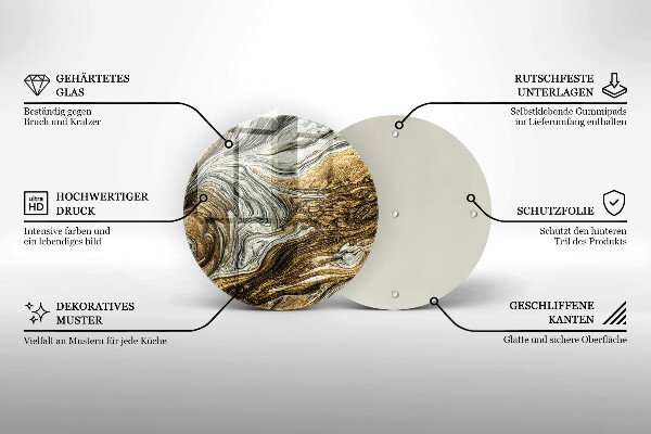 Kuchynská doska zo skla Bohatá abstrakcia