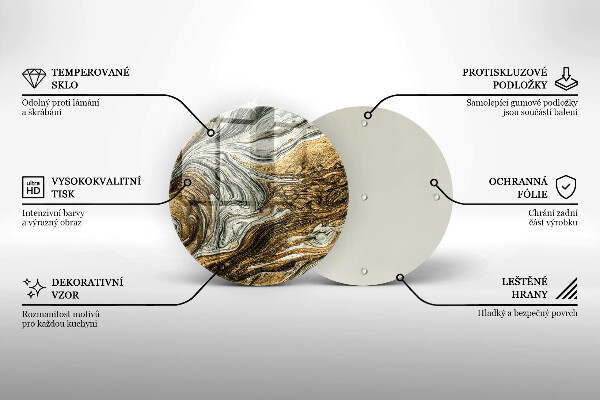 Kuchynská doska zo skla Bohatá abstrakcia