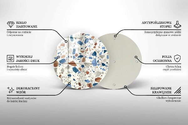 Kuchynská doska zo skla Dekoratívna kamenina