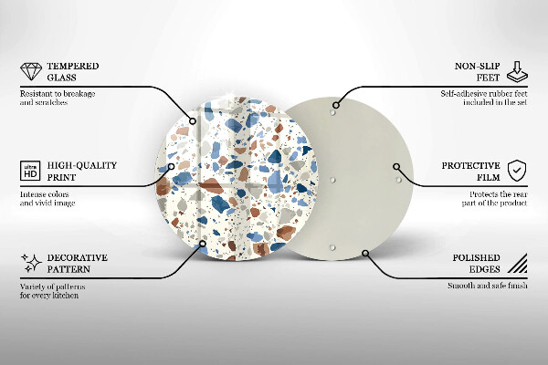 Kuchynská doska zo skla Dekoratívna kamenina