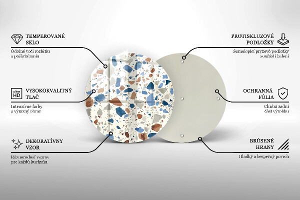 Kuchynská doska zo skla Dekoratívna kamenina