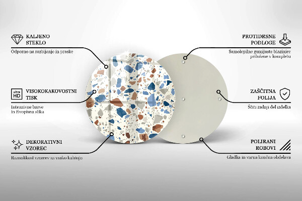 Kuchynská doska zo skla Dekoratívna kamenina