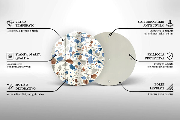 Kuchynská doska zo skla Dekoratívna kamenina