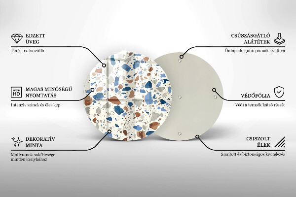 Kuchynská doska zo skla Dekoratívna kamenina